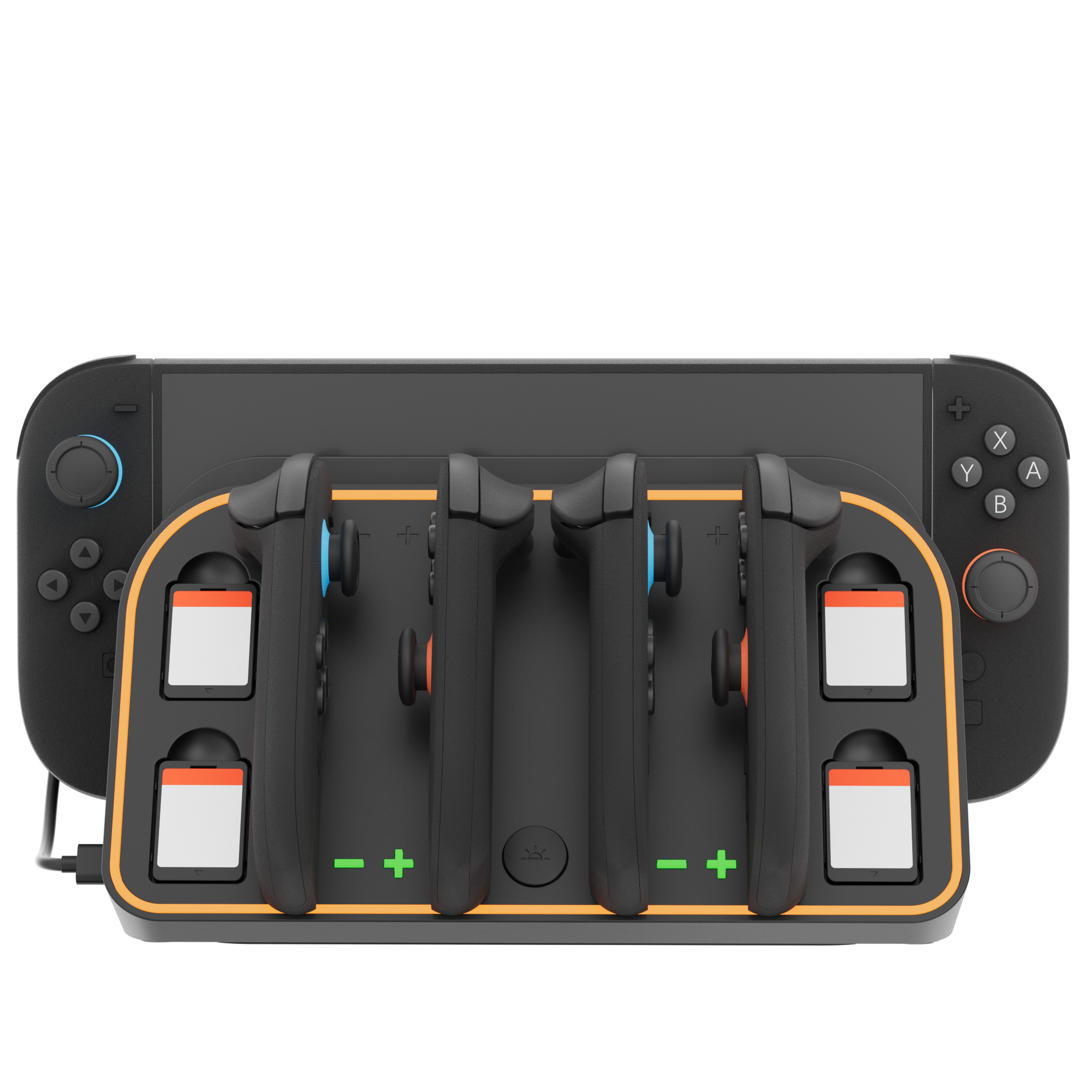 RGB Light Wall Mount for Switch 2, 4 Joy-Cons Charging