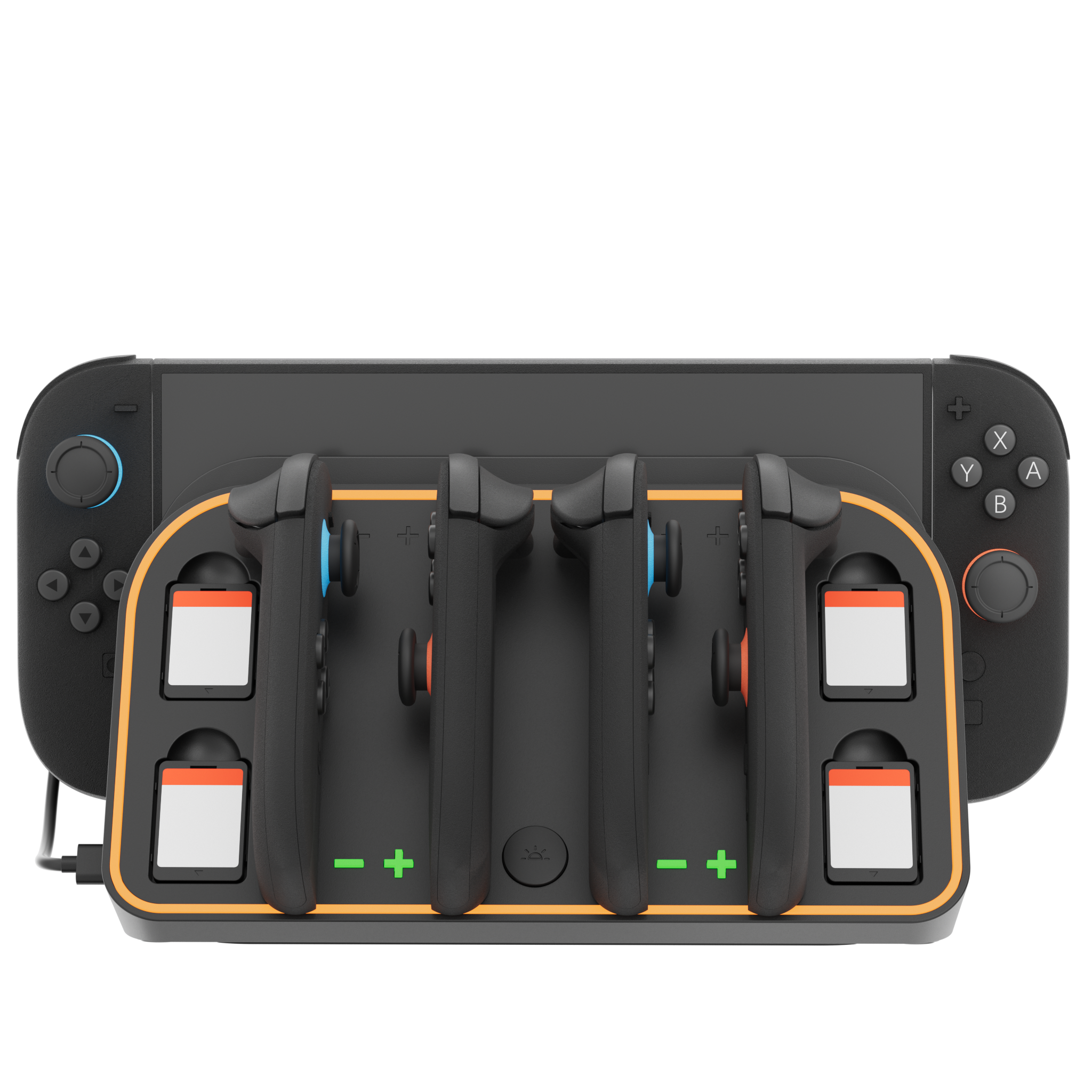 RGB Light Wall Mount for Switch 2, 4 Joy-Cons Charging