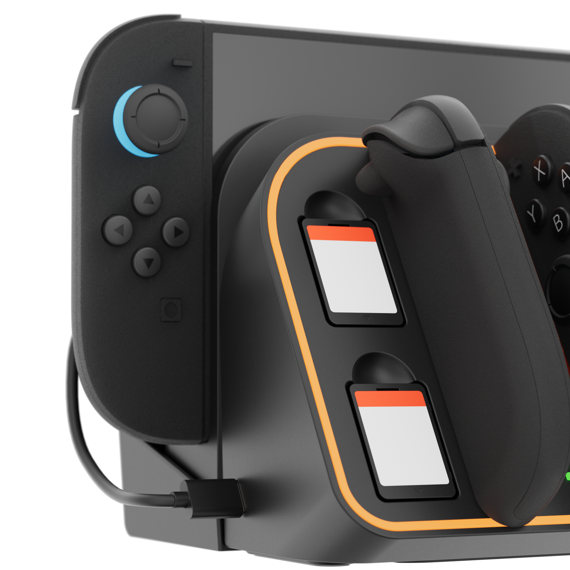 RGB Light Wall Mount for Switch 2, 4 Joy-Cons Charging