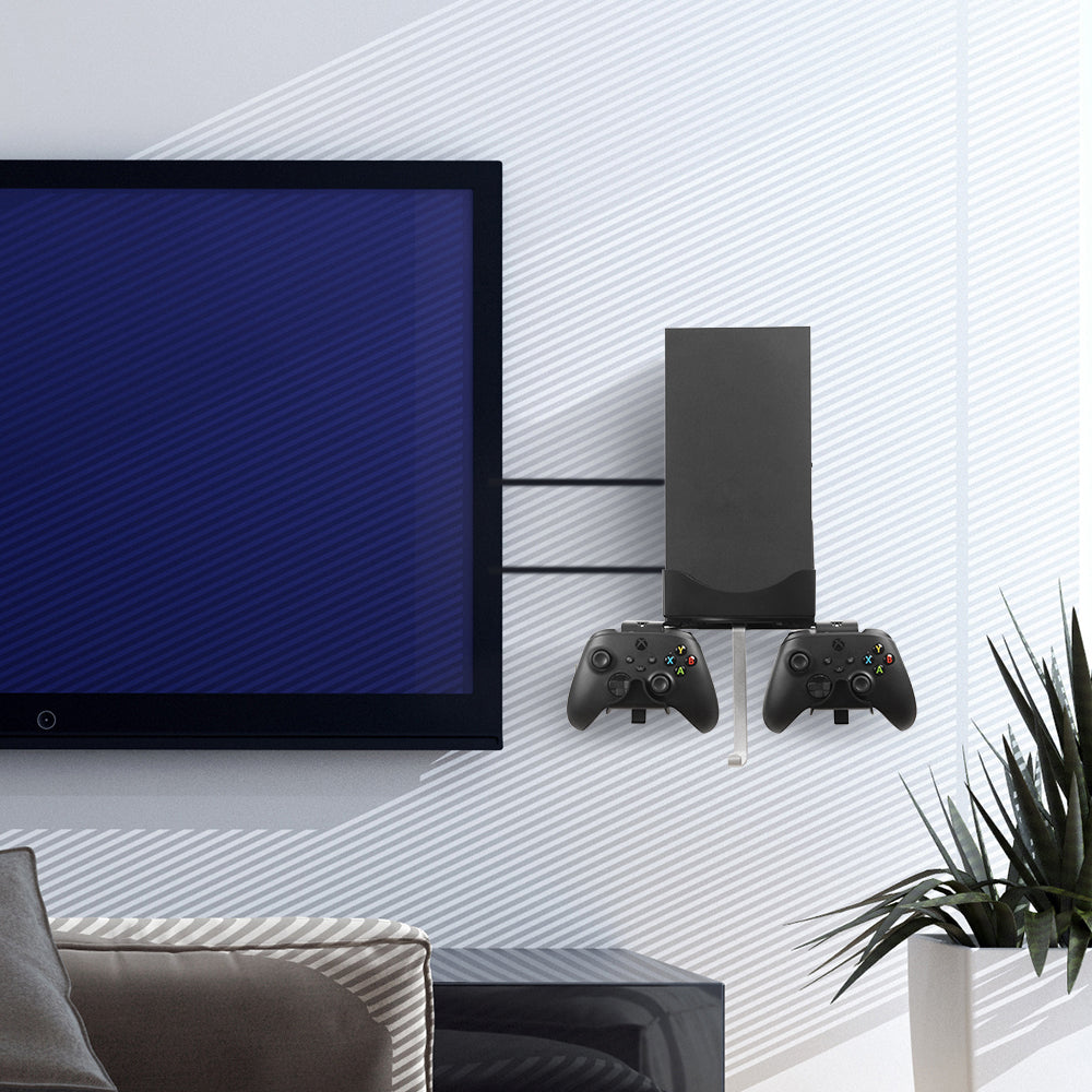 XBOX Series X Wall Mount Bracket Stand Set, Detachable Controller Holder & Headphone Hanger Secondary image